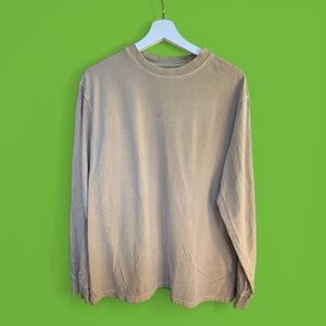 Territory Ahead Men's Size Medium Stone/Slate Cotton Long Sleeve Crew Neck tee